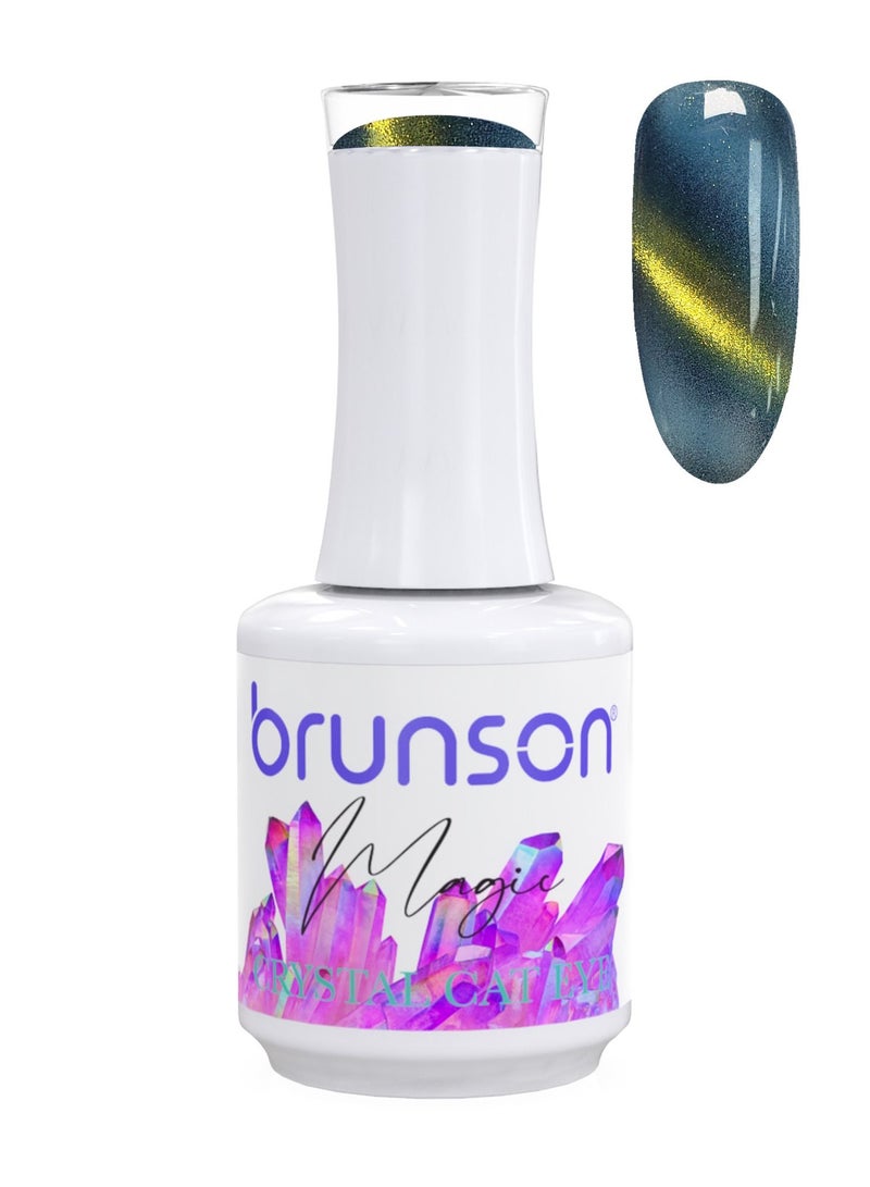 brunson Gel Nail Polish, Cat Eye 9D gel Polish Long Lasting  Chip Resistant Requires Drying Under UV LED Lamp 18ml