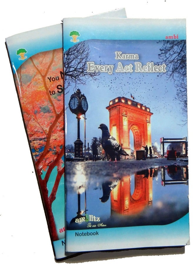 amblitz Notebook | Regular Register | 144 Pages | Pack of 4 | Soft Cover | Size 17 X 27 CM | Single Line | Notebook Combo | - Image 1