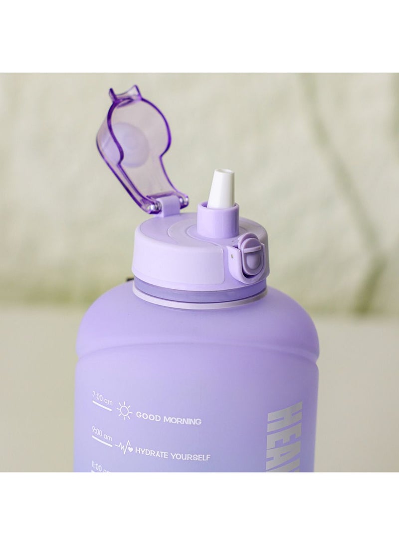 DANUBE HOME زجاجة مياه ألباين أكوا جيم - زجاجة مياه متينة ومضادة للتسرب لللياقة البدنية، وصالة الألعاب الرياضية، والاستخدام الخارجي - خالية من BPA، زجاجة رياضية قابلة لإعادة الاستخدام لنمط حياة نشط L12.5xW28.5Cm 2200ml بنفسجي - Image 2