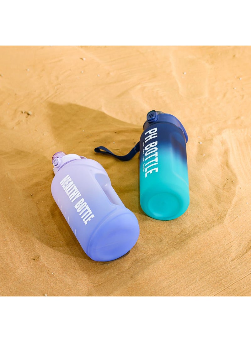 DANUBE HOME زجاجة مياه ألباين أكوا جيم - زجاجة مياه متينة ومضادة للتسرب لللياقة البدنية، وصالة الألعاب الرياضية، والاستخدام الخارجي - خالية من BPA، زجاجة رياضية قابلة لإعادة الاستخدام لنمط حياة نشط L12.5xW28.5Cm 2200ml بنفسجي - Image 4