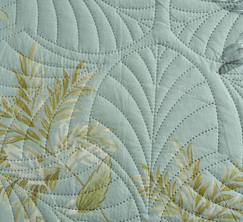 The Little Big Store The Little Big Store King Size Quilted Soft Bedsheet Cotton Feel Bedspread 350 GSM 72x78 Bed Cover with 2 Pillow Covers Bed Skirt with Ruffle Fringe Side Frills Ruffles Pleated Laces  - Image 4