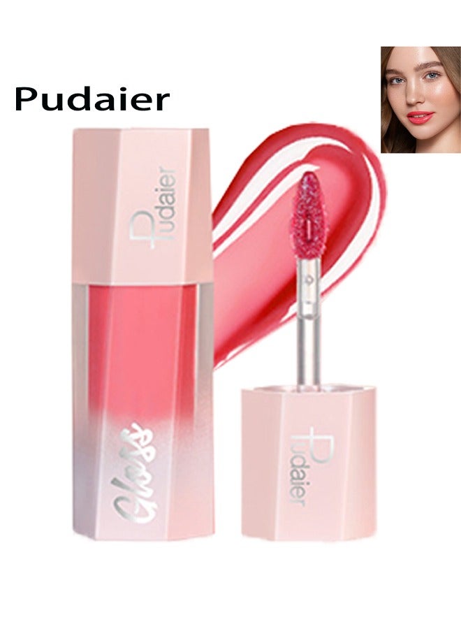 بوداير ملمع شفاه فائق اللمعان الماس ماتي زيت الشفاه ملمع بريق معدني سائل أحمر شفاه بريق لامع الشفاه الصقيل لامع لمسة نهائية عالية الصباغ طويل الأمد ملمع الشفاه صبغة مكياج #08 - Image 1