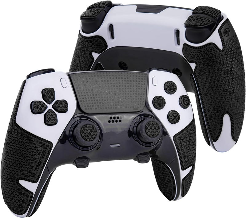 TALONGAMES مقابض تحكم TALONGAMES لجهاز PlayStation 5 DualSense Edge، مانعة للانزلاق، ماصة للعرق، مجموعة جلدية محكمة، لمقابض تحكم PS5 Edge، أزرار، مشغل، لوحة الاتجاهات (النسخة الفائقة - أسود) - Image 2