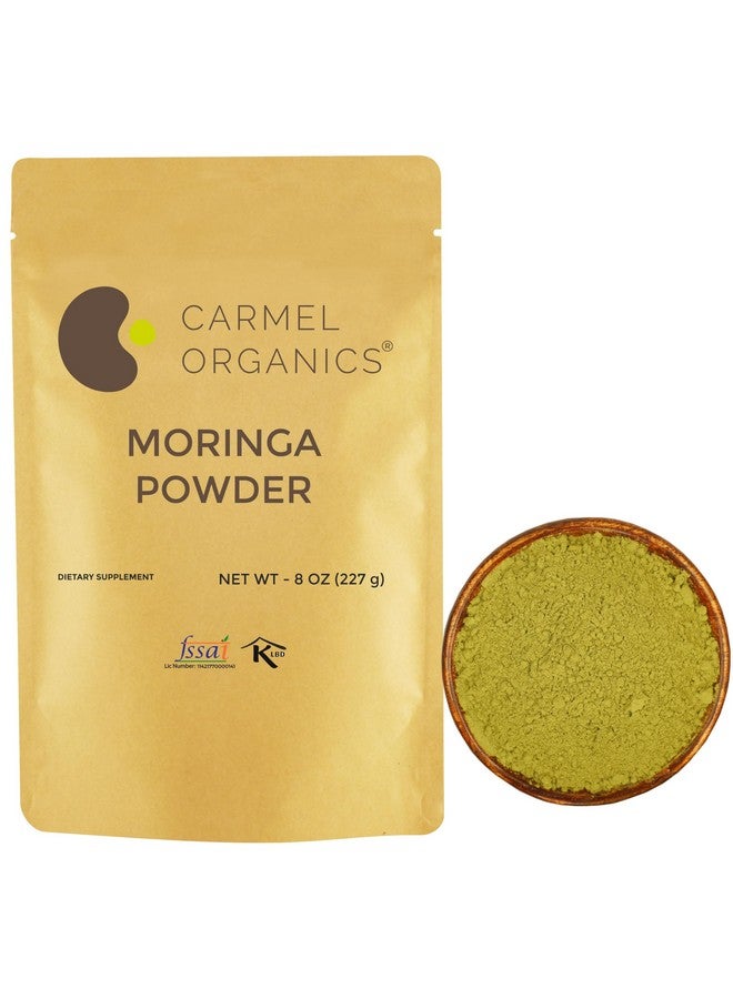 CARMEL ORGANICS Moringa Leaves Powder (8 Ounce) | Non GMO | Super Food for Smoothies and Drinks | Natural | No Added Preservative or Additive | Moringa Oleifera Powder  - Image 1