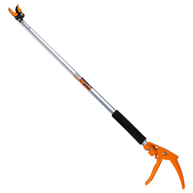 KSEIBI 143010 Long Reach 3.5 ft (1.0m) Cut & Hold Bypass Pruner - Lightweight Aluminum, Rust-Resistant, Ergonomic Grip, 1/4" Max Cut - Ideal for Precision Gardening & Pruning - Image 1