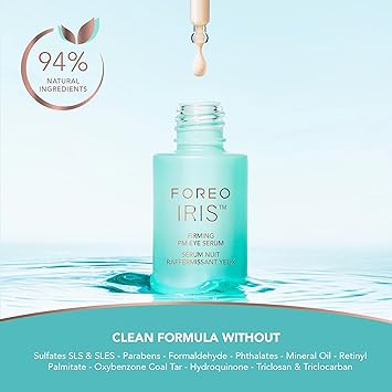 FOREO FOREO IRIS Firming Eye Serum Retinol Serum Mushroom Extract Bakuchiol Eye Cream for Dark Circles and Puffy Eyes Dark Circles Under Eye Treatment Travel size 15ml  - Image 5