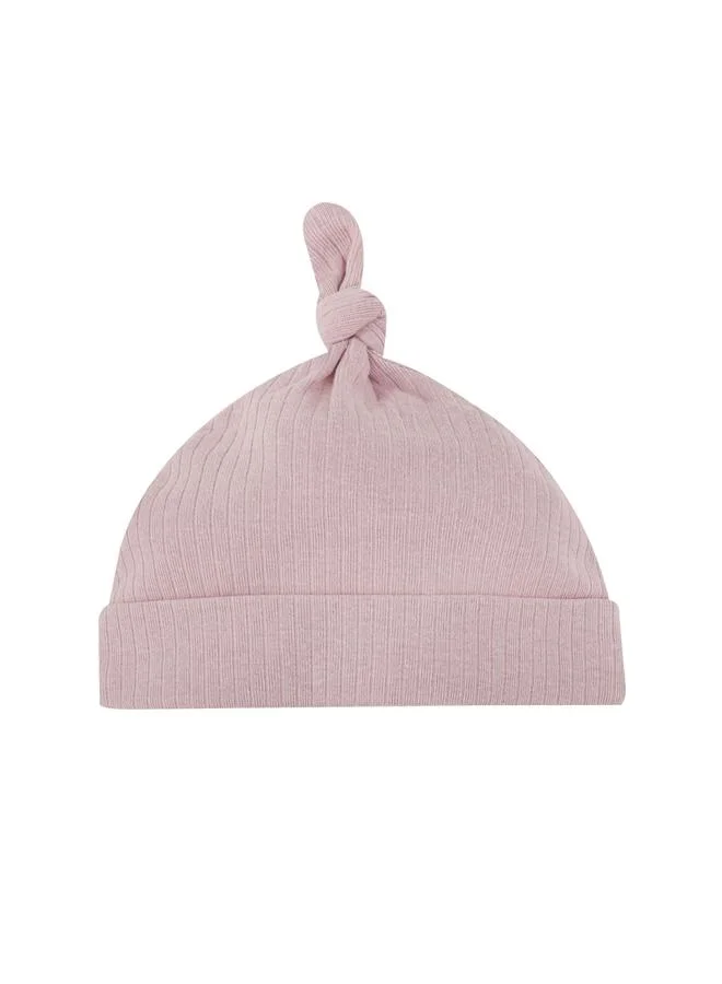 Mothers Choice Baby Ribbed Footed Onesie and Soft Hat Set