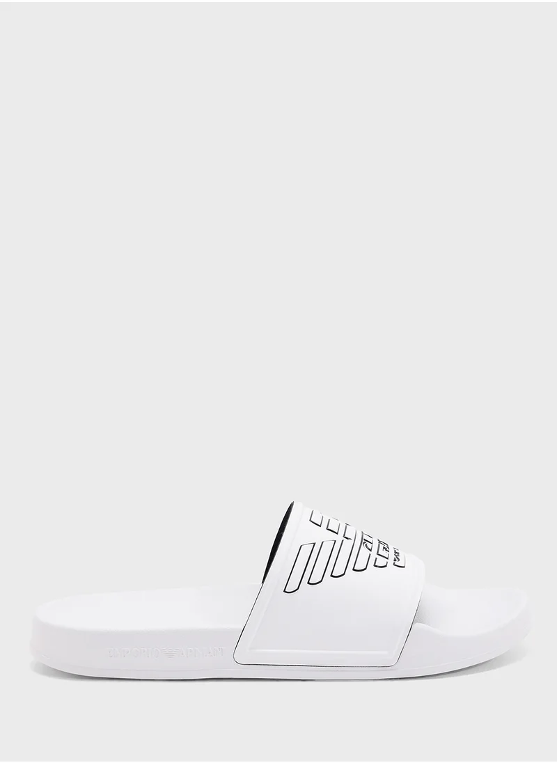 امبوريو ارماني Logo Beach Flip Flops