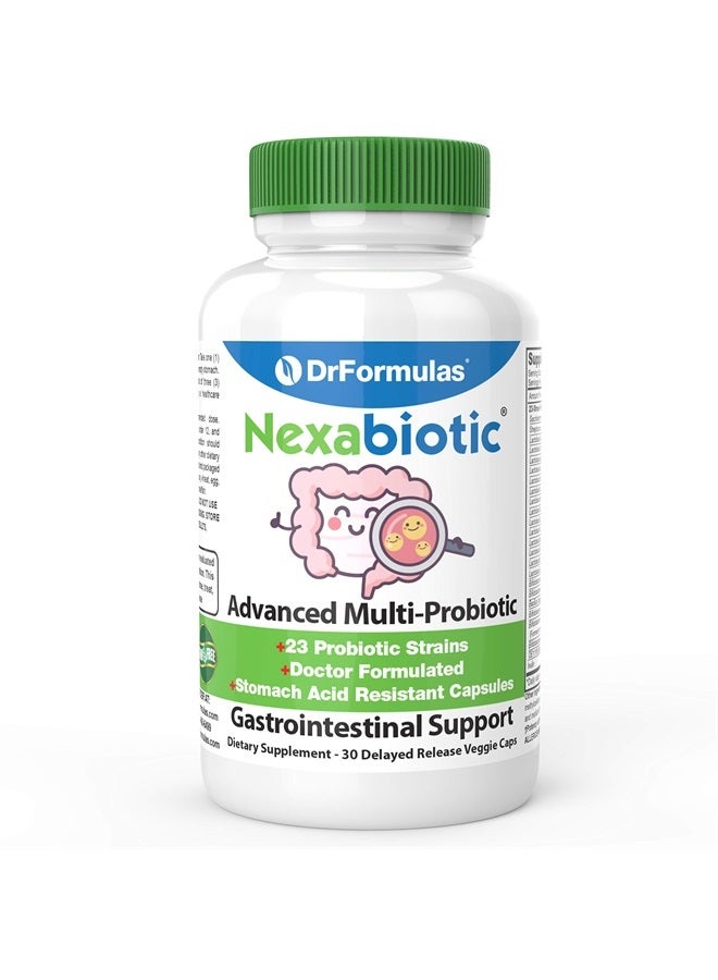 DrFormulas Nexabiotic 23 Multi Probiotic for Women and Men - Dr. formulated with Lactobacillus Acidophilus, Bifidobacterium Infantis, Saccharomyces Boulardii, 17.25 Billion CFUs - Image 1