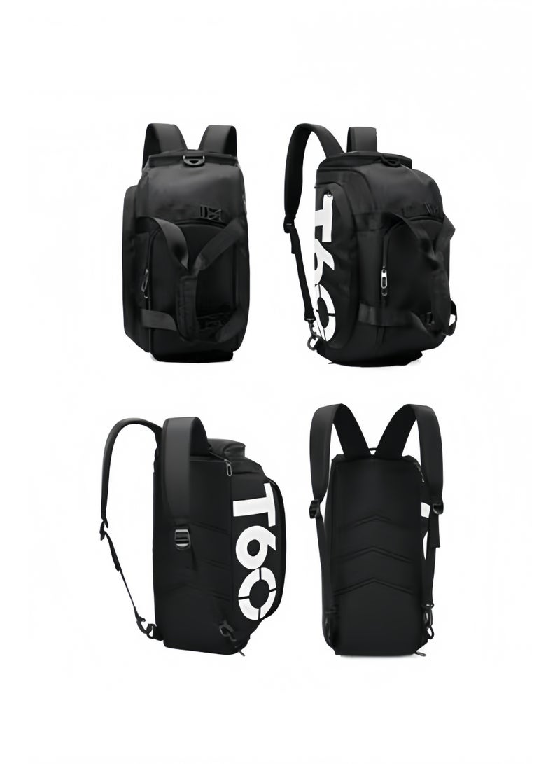 هالامودو حقيبة رياضية للجنسين حقيبة رياضية للجنسين حقيبة سفر رياضية من القماش الخشن حقيبة لياقة بدنية مقاومة للماء مع حجرة للأحذية للسباحة والرياضة والسفر والتمرين - Image 3