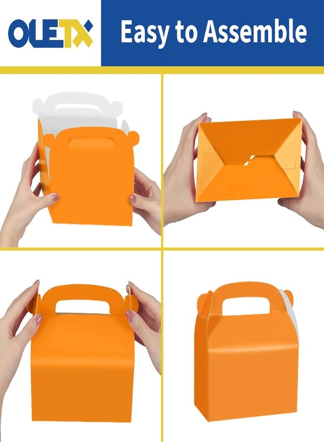 Oletx 30-Pack Orange Party Favor Treat Boxes, Goodie Boxes, Candy Box, Gable Paper Gift Boxes with Handles. Perfect for Orange Citrus Themed Brunch Party Decoration Supplies - Image 5
