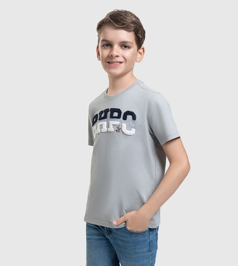 BEVERLY HILLS POLO CLUB Monotype Appliqued Crew Neck T-Shirt