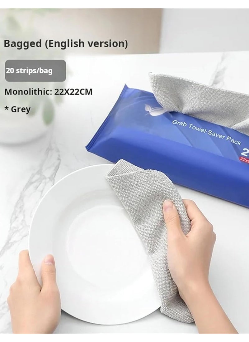 Pristine Pristine Microfiber Cleaning Cloths-20strips in a Bag, Soft Highly Absorbent Cleaning Rags, Lint-Free Streak-Free Microfiber Towels for Cars, House, Kitchen, Window (22cmx22cm)  - Image 1