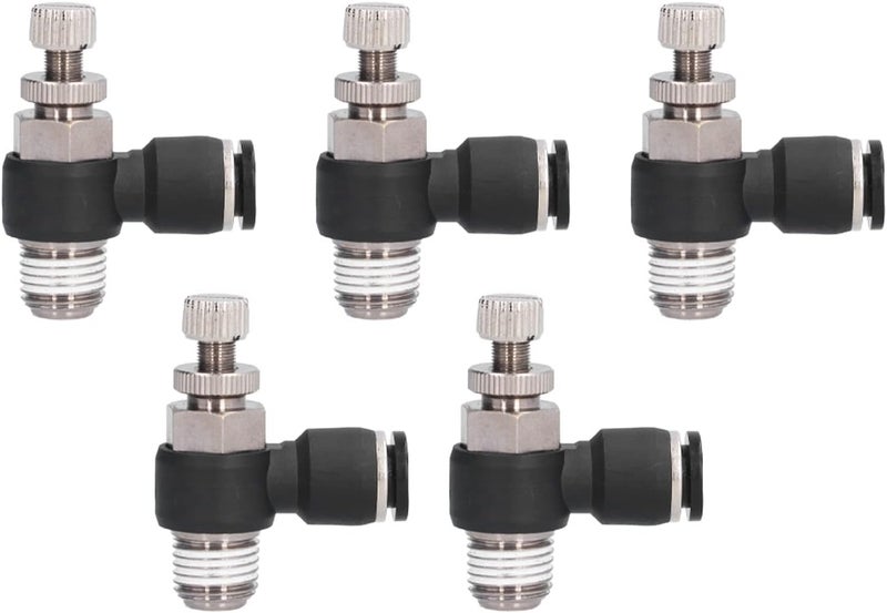 Throttle Valve with PVC Material, Male Thread, 1.0-1.2MPa Pressure Range, 6mm Size - Durable Flow Control, Leak - Seal, Ideal for Automation Equipment (6-03) - Image 1