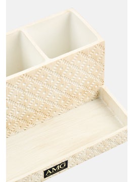 AMG Ceramic Dotted Lattice Organizer, Beige  - Image 3