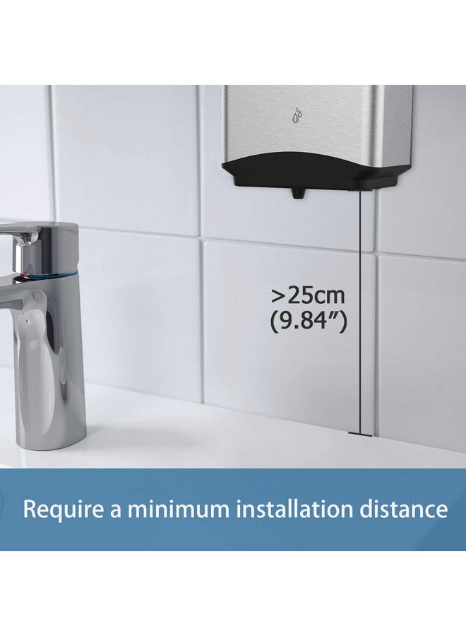 AIKE Automatic Soap Dispenser Commercial Wall Mounted Liquid Dispenser Brushed Stainless Steel Finish 1100ml Large Capacity - Image 4