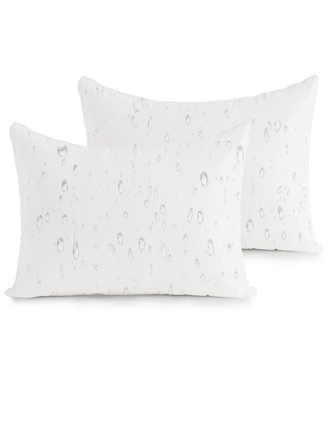 Oubonun 12x20 Outdoor Pillow Inserts (Pack of 2) - Square Waterproof Throw Cushion Pillow - Decorative Throw Pillows Insert Chair Pillow for Couch Sofa Bed Patio Furniture - White Pillows - Image 1