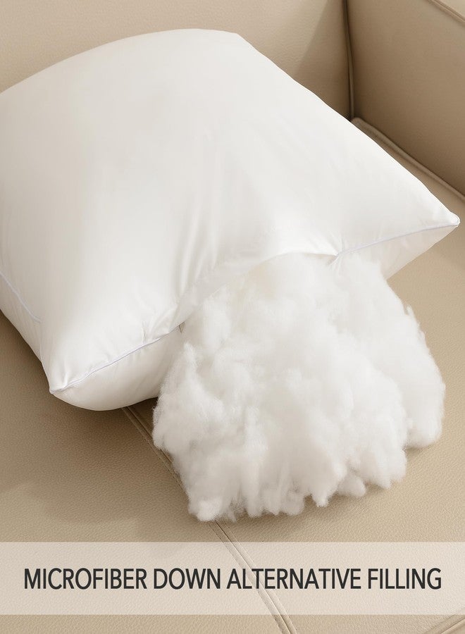 Oubonun 12x20 Outdoor Pillow Inserts (Pack of 2) - Square Waterproof Throw Cushion Pillow - Decorative Throw Pillows Insert Chair Pillow for Couch Sofa Bed Patio Furniture - White Pillows - Image 4