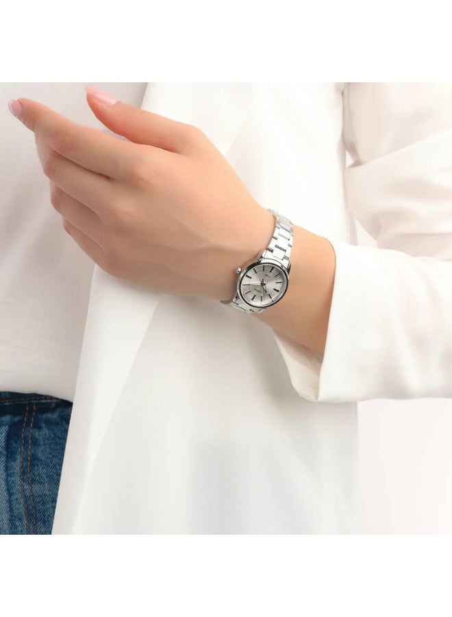 كاسيو ساعة كاسيو LTP-1303D-7AVDF للنساء – سوار ستانلس ستيل فضي مع قرص أبيض كلاسيكي - Image 4