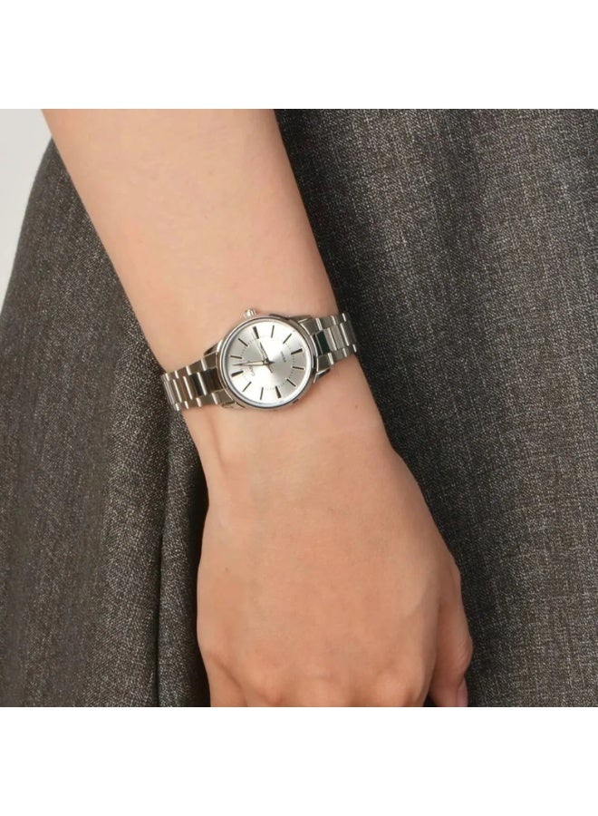 كاسيو ساعة كاسيو LTP-1303D-7AVDF للنساء – سوار ستانلس ستيل فضي مع قرص أبيض كلاسيكي - Image 5