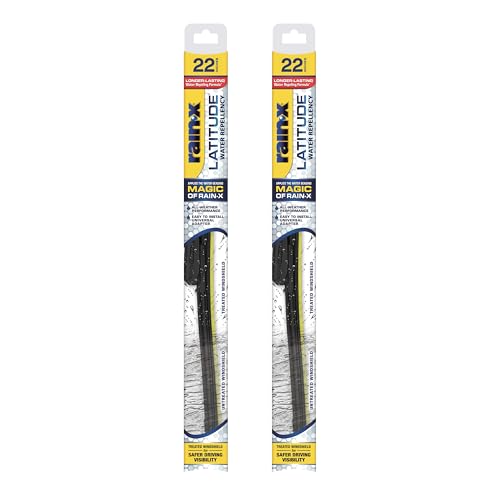 Rain-X 810165 Latitude 2-In-1 Water Repellent Wiper Blades, 22 Inch Windshield Wipers (Pack Of 2), Automotive Replacement Windshield Wiper Blades With Patented Rain-X Water Repellency Formula - Image 1