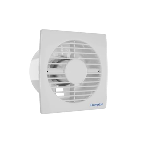 Crompton Axial Air 200 mm (8 inch) Kitchen/Bathroom/Office Exhaust (Ventilation) Fan | 1585 RPM | Low Noise | Sturdy Front Grill | Wall, Glass & Grill Mounting | 2 Year Warranty | White - Image 1