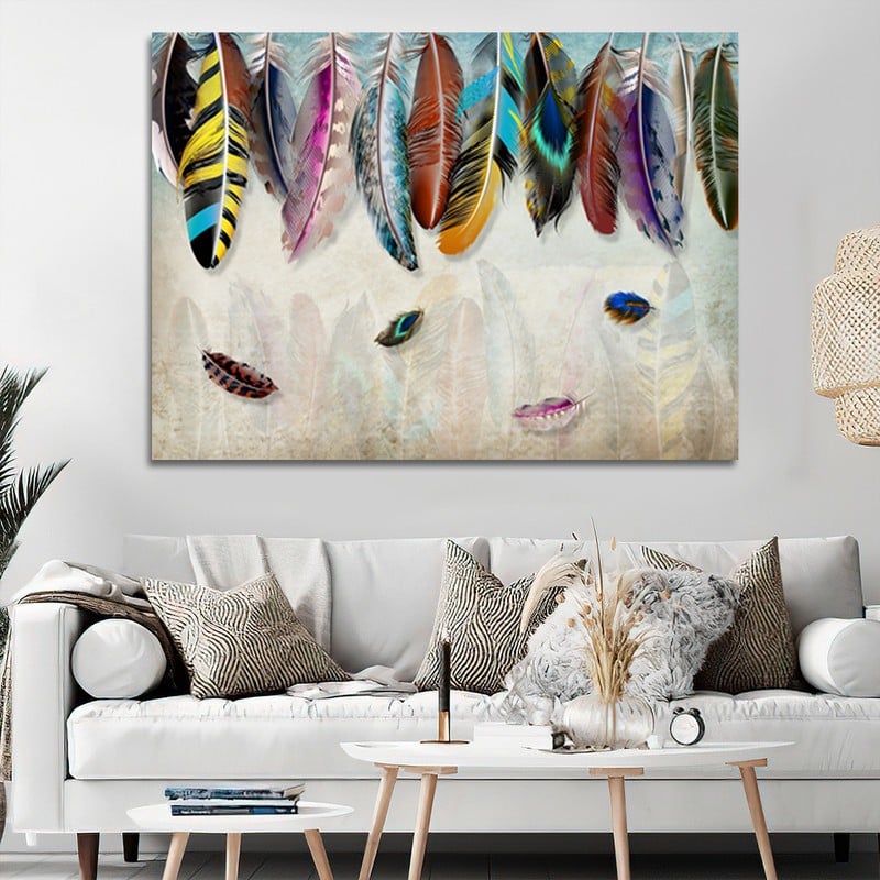 ماركتنا لوحة قماشية بتصميم الفن التشكيلي مع برواز مجوف مقاس (70×50) قطعة واحدة - Image 2