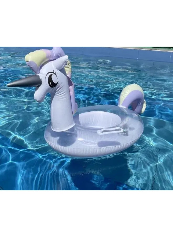 Horse-shaped float + swimming ring - for summer fun and adventure - 90 cm - Image 5