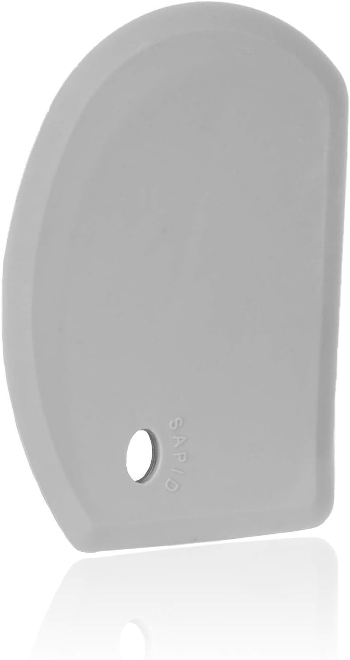 SAPID Flexible Curved Edge Silicone Bowl Scraper(5.98"x4.3"), Food Grade Dough Scraper for Baking Sourdough Bread, Cake, Multipurpose Kitchen Dish Scrapers, Easy to Clean (1, Gray) - Image 1