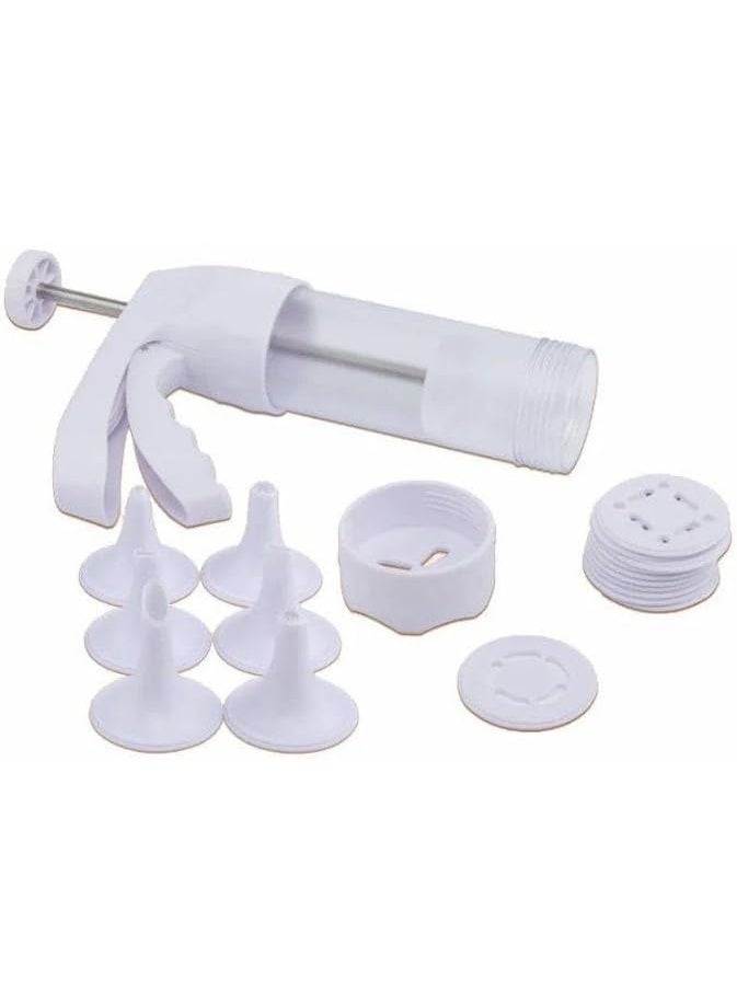 ماكينة بيتيفور اكريلك 18 غيار مع 12 وش + 6 أقماع مختلفة – تشكيل كوكيز وحلوى بسهولة وإبداع (L) - Image 5