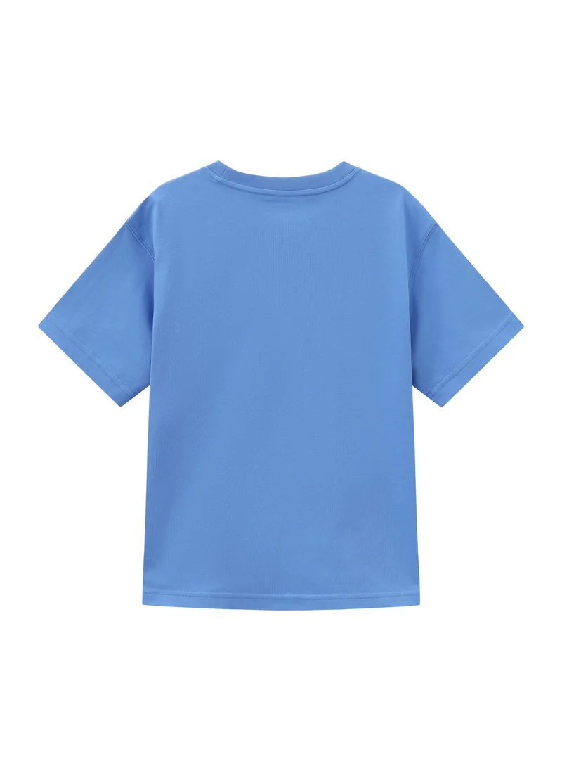 Balabala Blue Kids Boys Round v-neck short-sleeved T-shirt for Men | Best Price UAE