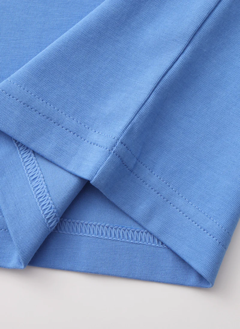 Balabala Blue Kids Boys Round v-neck short-sleeved T-shirt for Men | Best Price UAE