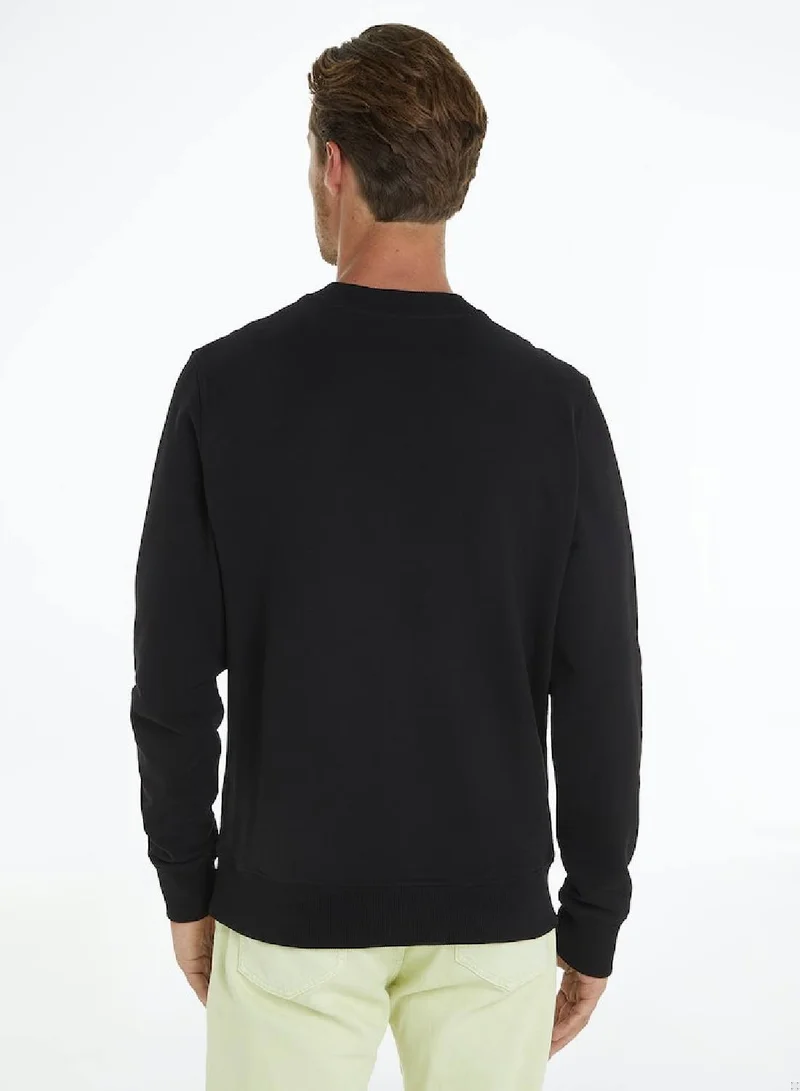 Calvin Klein Jeans Diffused Stacked Crew Neck Pullover Sweatshirt