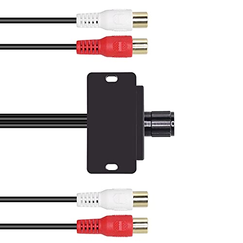 XMSJSIY Universal RCA Level Controller Car Audio Amplifier RCA Audio Adjuster Bass Boost Volume Control Knob and Cable for Car Motorcycle Speakers Home Theater - Image 3