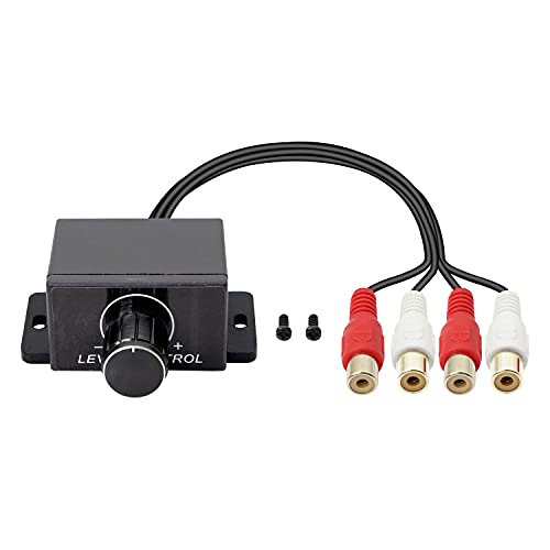 XMSJSIY Universal RCA Level Controller Car Audio Amplifier RCA Audio Adjuster Bass Boost Volume Control Knob and Cable for Car Motorcycle Speakers Home Theater - Image 1