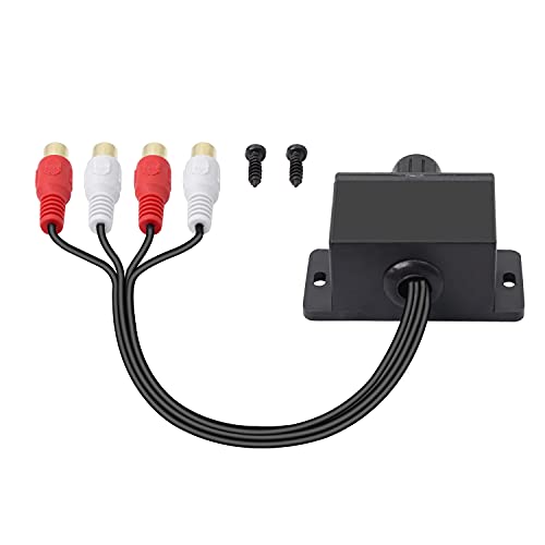 XMSJSIY Universal RCA Level Controller Car Audio Amplifier RCA Audio Adjuster Bass Boost Volume Control Knob and Cable for Car Motorcycle Speakers Home Theater - Image 2