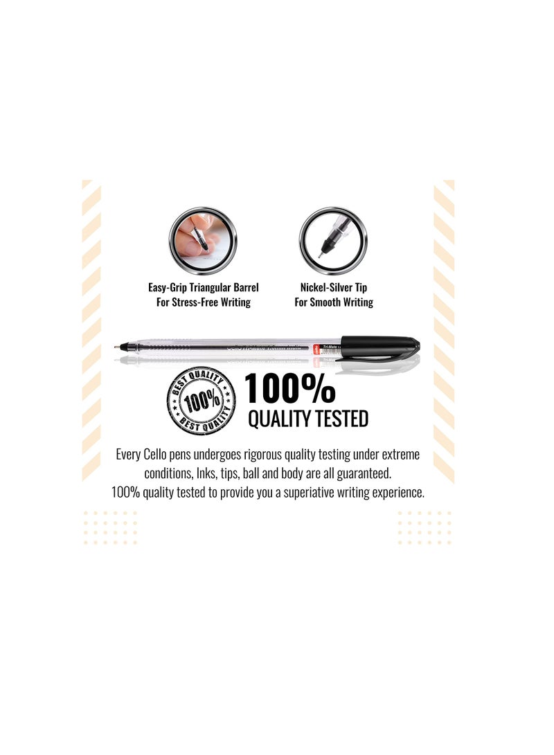 CELLO Trimate Ball Pen 0.7mm, Box of 50, Black - Image 4