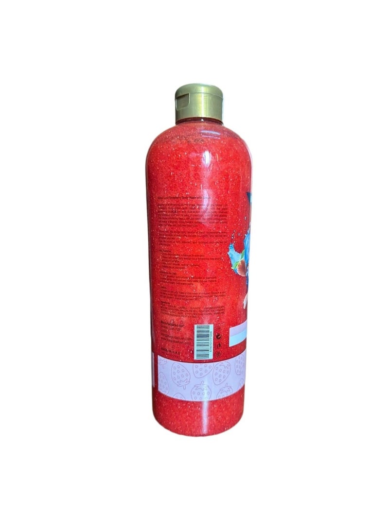 Global Lush Strawberry Body Wash with Scrub – 1000ml | Exfoliating & Moisturizing Formula  - Image 4