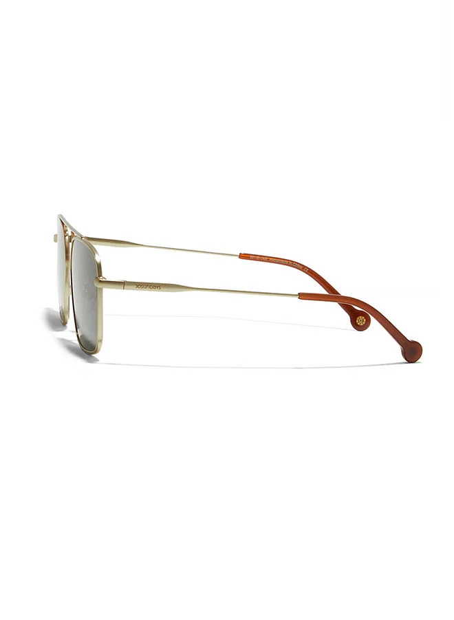 30Sundays 30Sundays ROUX,Men Sunglasses, Rectangle Sunglasses, UV Protection: UV400 (Gold,Green)