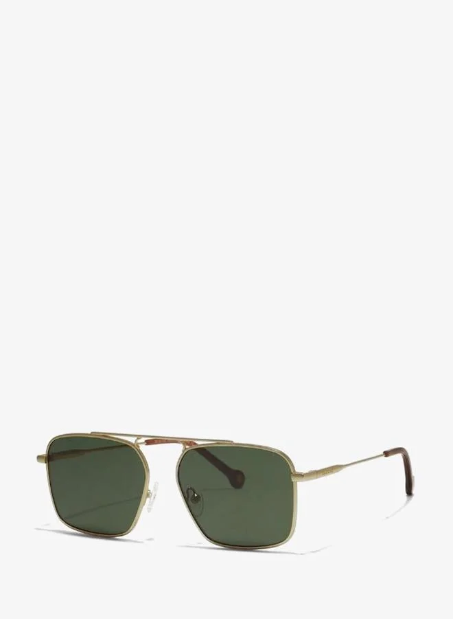 30sundays 30Sundays ROUX,Men Sunglasses, Rectangle Sunglasses, UV Protection: UV400 (Gold,Green)