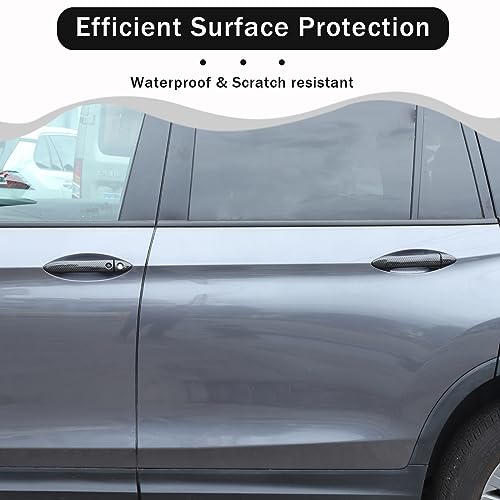 HIRUFAIT Exterior Door Handle Cover Trim for Honda Pilot 2016-2022 / Honda Ridgeline 2017-2024, 4PCS Car Outside Door Handle Protector Accessories ABS Material (Carbon Fiber Pattern) - Image 3