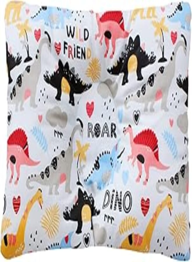 Baby Pillow for Sleeping, Breathable Head Shaping Pillow for Newborn, Prevent Infant Flat Head Syndrome, Toddler Head Support Soft Cotton Pillows - Dinosaur A