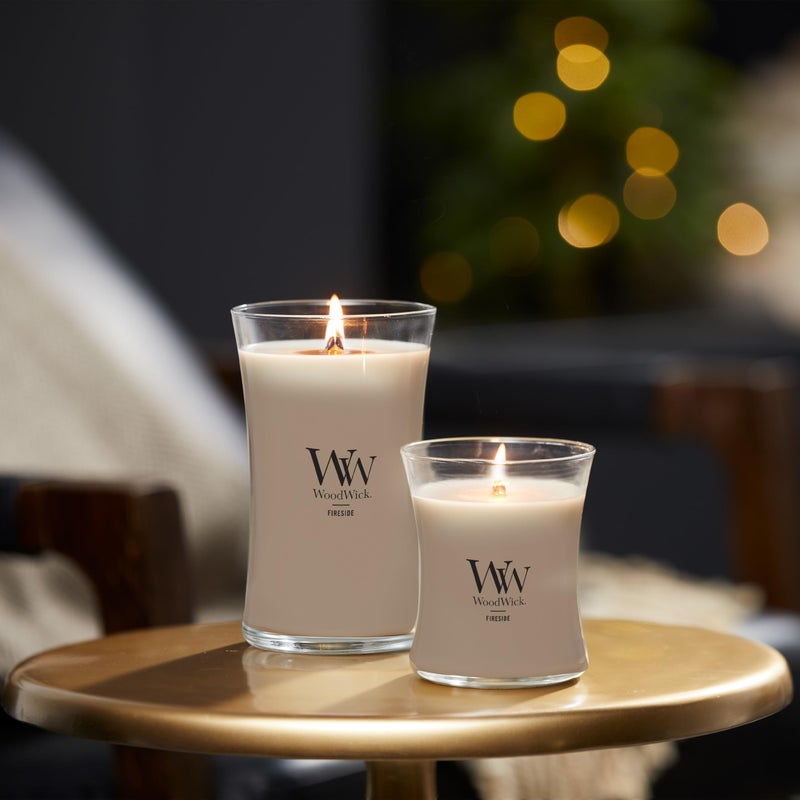 WoodWick Fireside Holiday Candle Gifts for Women and Men, 9.7 oz Medium Hourglass Candle with Crackling Wick - Image 3