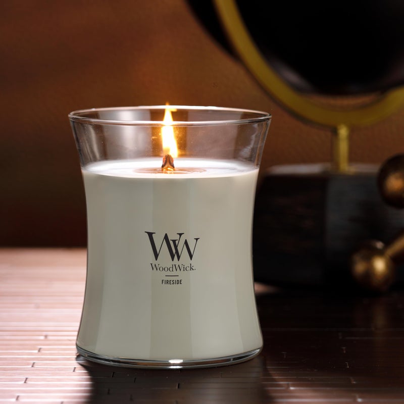 WoodWick Fireside Holiday Candle Gifts for Women and Men, 9.7 oz Medium Hourglass Candle with Crackling Wick - Image 4