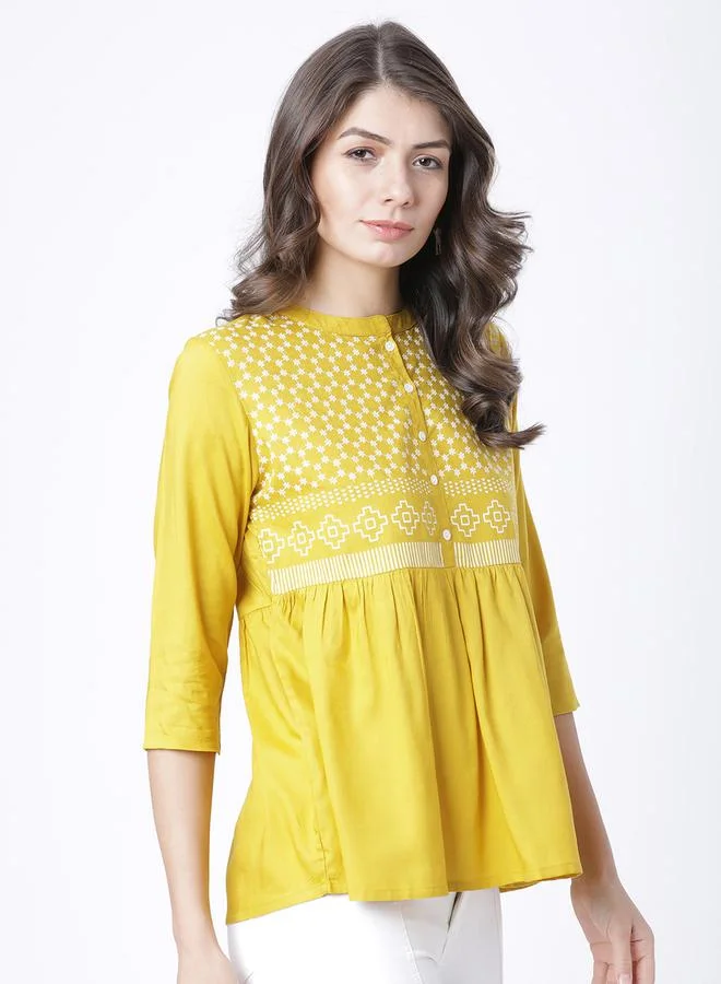 Vishudh Geo Printed Panel Empire Top by Styli