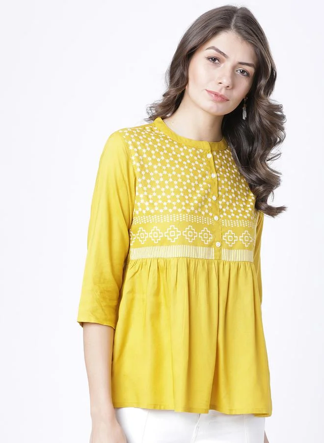 Vishudh Geo Printed Panel Empire Top by Styli