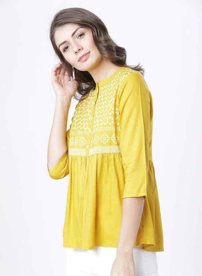 Vishudh Geo Printed Panel Empire Top by Styli