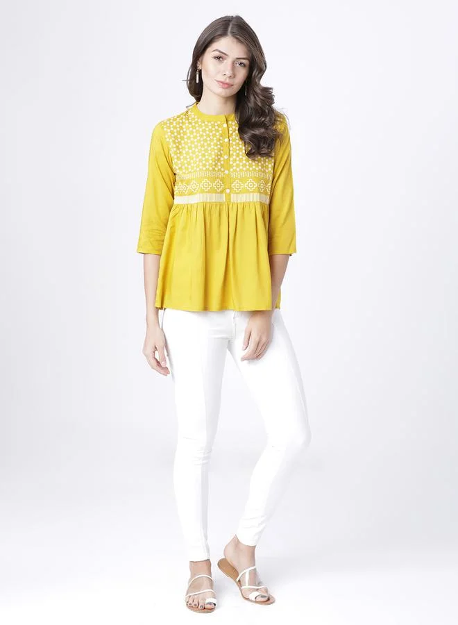 Vishudh Geo Printed Panel Empire Top by Styli