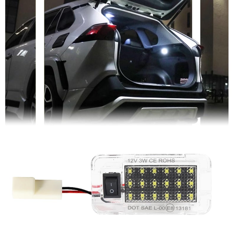 GSOWO ضوء حجرة الأمتعة LED GSOWO لسيارة تويوتا RAV4 2022 2023 2024 2025، مصابيح شحن، مصباح زينة جوي، إكسسوارات RAV4، إضاءة سقف الصندوق، 1 قطعة، أبيض - Image 1