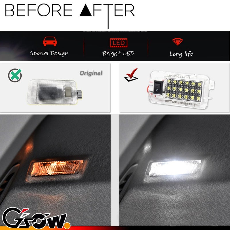 GSOWO ضوء حجرة الأمتعة LED GSOWO لسيارة تويوتا RAV4 2022 2023 2024 2025، مصابيح شحن، مصباح زينة جوي، إكسسوارات RAV4، إضاءة سقف الصندوق، 1 قطعة، أبيض - Image 2